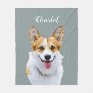 Couverture Polaire Dessin personnalisé Welsh Corgi Dog