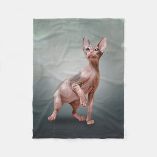 Couverture Polaire Dessin Sphynx kitten