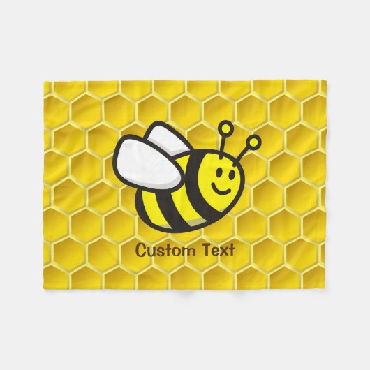 Couverture Polaire Dessin sur les abeilles (Devant (Horizontal))