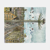 Couverture Polaire Destinations | Watercolor European Swing Ride (Devant (Horizontal))
