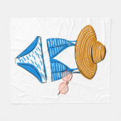 Couverture Polaire Détendez-vous au soleil - maillot de bain bleu 2 (Devant (Horizontal))