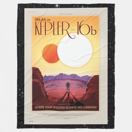Couverture Polaire Détendez-vous sur Kepler 16b annonce de vacances (Devant)
