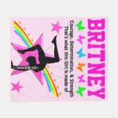 COUVERTURE POLAIRE DÉTERMINÉ GYMNAST PERSONNALISÉ FLEECE BLANKET (Devant (Horizontal))
