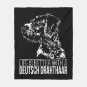 Couverture Polaire Deutsch Drahthaar vie meilleur chien dire (Devant)