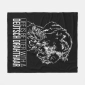 Couverture Polaire Deutsch Drahthaar vie meilleur chien dire (Devant (Horizontal))