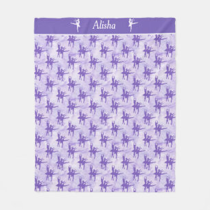 Couverture Polaire Deux Ballerinas Lavender Personnalisé