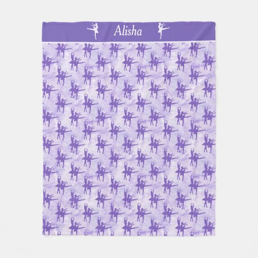 Couverture Polaire Deux Ballerinas Lavender Personnalisé (Devant)
