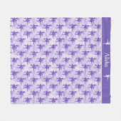 Couverture Polaire Deux Ballerinas Lavender Personnalisé (Devant (Horizontal))