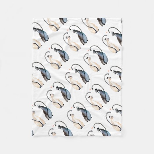 Couverture Polaire Deux chats amoureux (Devant)