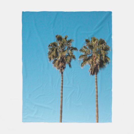Couverture Polaire Deux cocotiers verts (Devant)