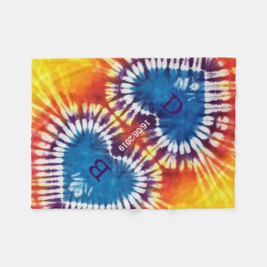 Couverture Polaire Deux coeurs attachent ensemble le mariage de (Devant (Horizontal))