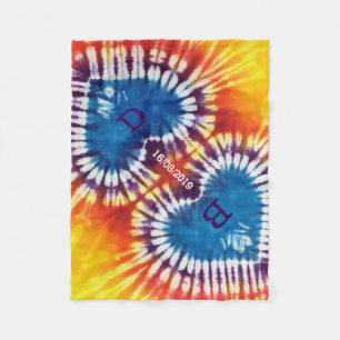 Couverture Polaire Deux coeurs attachent ensemble le mariage de