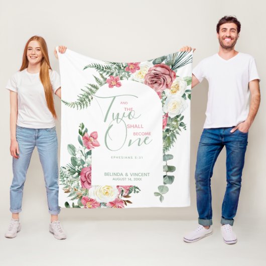 Couverture Polaire Deux Deviendront Un Mariage Versé Par La Bible (En situation)