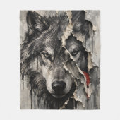 Couverture Polaire Deux Faces du Même Loup (Devant)