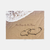 Couverture Polaire Deux Hearts (Devant (Horizontal))