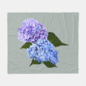 Couverture Polaire Deux Hydrangea Lavender et Blue (Devant (Horizontal))