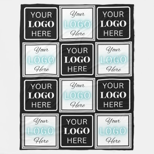 Couverture Polaire Deux Logos Événement Blanc Simple (Devant)