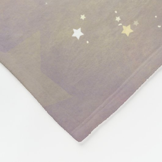 Couverture Polaire Deux petits anges dans un art nocturne scintillant (Coin)