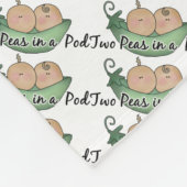 Couverture Polaire Deux petits pois dans une serviette jumelée (Coin)