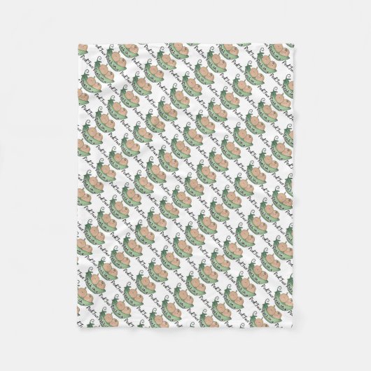 Couverture Polaire Deux petits pois dans une serviette jumelée (Devant)