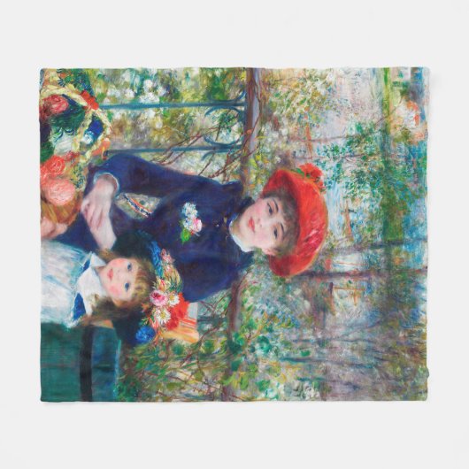 Couverture Polaire Deux Soeurs - Renoir Impressionniste (Devant (Horizontal))