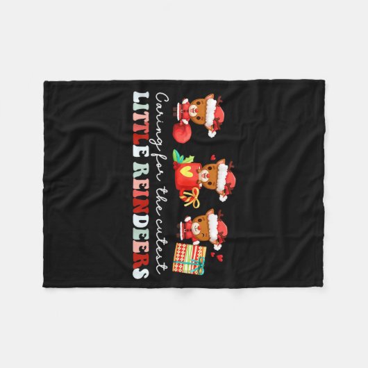 Couverture Polaire Devdoxtee Caring For The Cutest Reindeers Mother B (Devant (Horizontal))