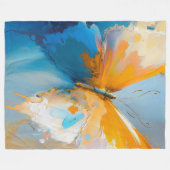 Couverture Polaire Devenir Lumière – Papillon Abstrait en Mouvement (Devant (Horizontal))