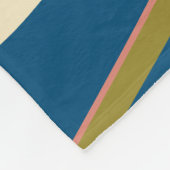 Couverture Polaire Déversement - Bleu, Vert olive, Rose et Crème (Coin)