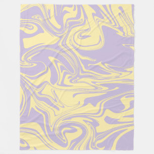 Couverture Polaire Déversement - Pastel Jaune et Violet
