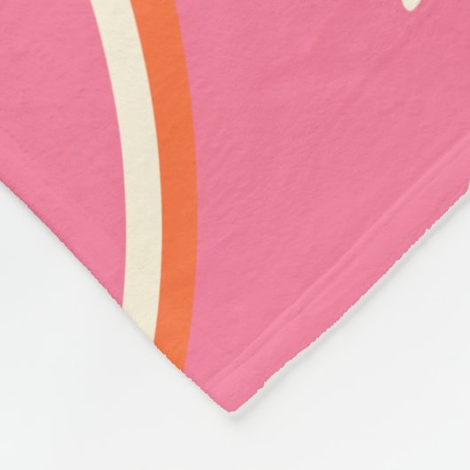 Couverture Polaire Déversement - rose, orange et crème (Coin)