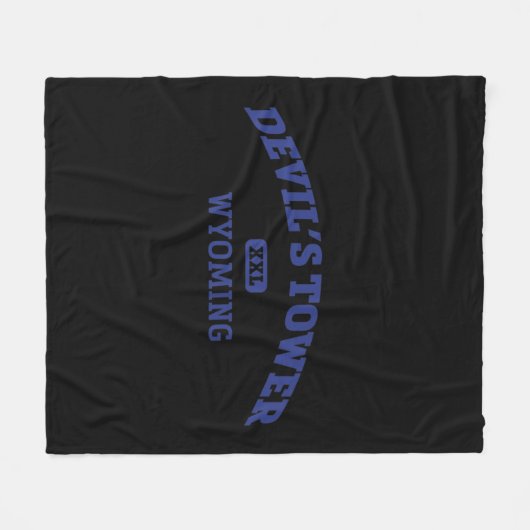 Couverture Polaire Devil's Tower College Style Rock Escalade Area Des (Devant (Horizontal))
