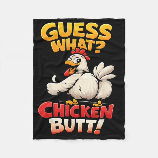Couverture Polaire Devine drôle que cul de poulet ! (Devant)