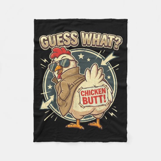 Couverture Polaire Devine quoi cul de poulet (Devant)