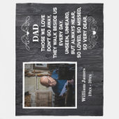 Couverture Polaire devis commémoratif pour papa Photo personnalisée e (Devant)