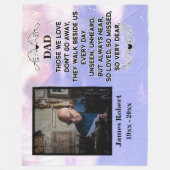 Couverture Polaire devis commémoratif pour papa Photo personnalisée e (Devant)