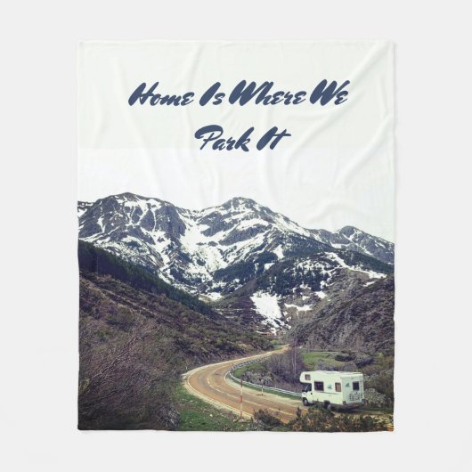 Couverture Polaire Devis de camping amusant (Devant)