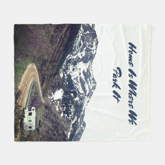 Couverture Polaire Devis de camping amusant (Devant (Horizontal))