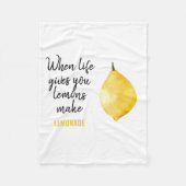 Couverture Polaire Devis jaune citron amusant (Devant)