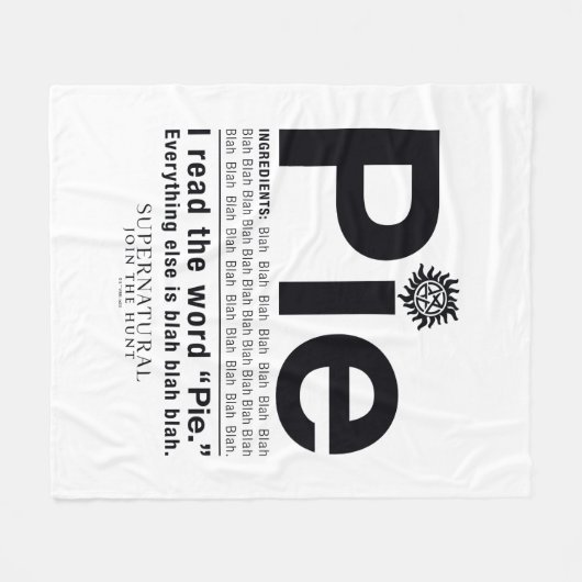 Couverture Polaire Devis surnaturel "à tarte" (Devant (Horizontal))