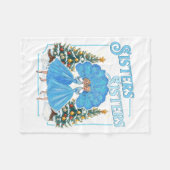 Couverture Polaire Devoted Sisters White Xmas Merry Christmas Snowfla (Devant (Horizontal))