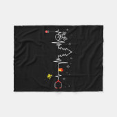 Couverture Polaire Devoxtee Christmas Tree Heartbeat Funny Christmas  (Devant (Horizontal))