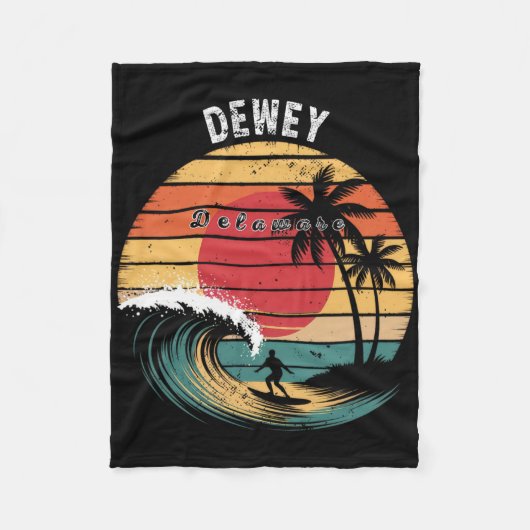 Couverture Polaire Dewey Beach Delaware Beach Surfing  (Devant)