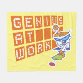 Couverture Polaire Dexter "Genius At Work" (Devant (Horizontal))