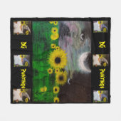 Couverture Polaire DG Paintings Mystical Sunflowers with Gnomes  (Devant (Horizontal))