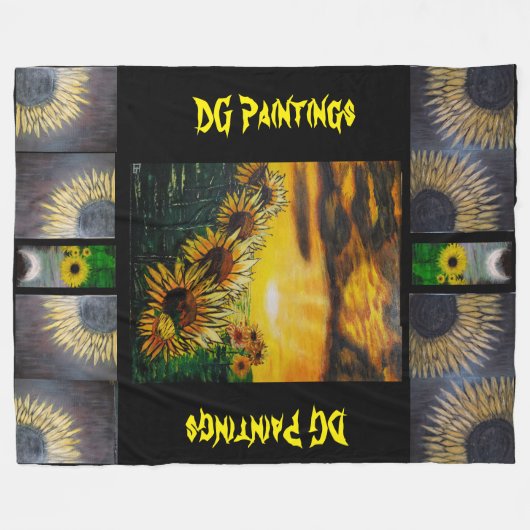 Couverture Polaire DG Paintings Sunflower Fields Blanket (Devant (Horizontal))
