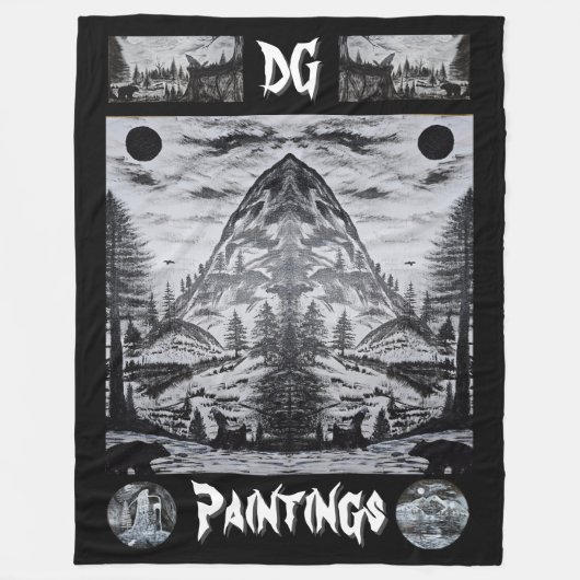 Couverture Polaire DG Paintings Wild Mountain Blanket (Devant)