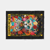 Couverture Polaire Dia De Los Meowtos Sugar Skull Cat Gift (Devant (Horizontal))