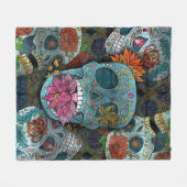 Couverture Polaire Dia De Los Muertos (Devant (Horizontal))