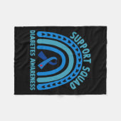 Couverture Polaire Diabète Blue Support Squad Sensibilisation au diab (Devant (Horizontal))