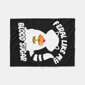 Couverture Polaire Diabetes Awareness Quote Racoon Feral Like My Bloo (Devant (Horizontal))